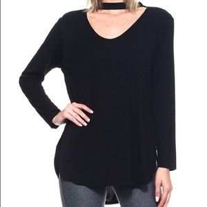 LAST 3// ‘CHLOE’ Choker Long Sleeve | Black